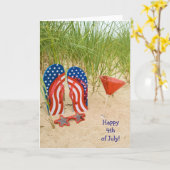 patriotische Flip-Flops Karte (Gelbe Blume)