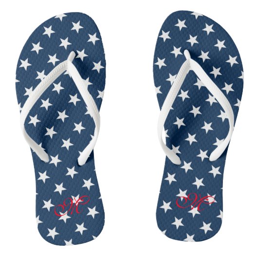 Patriotische Flip Flops vom 4. Juli Party Badesandalen (Fußbett)