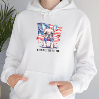 Patriotische Französische Bulldogge Frenchie-Mutte Hoodie