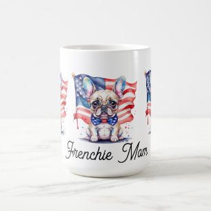 Patriotische Französische Bulldogge Frenchie-Mutte Kaffeetasse