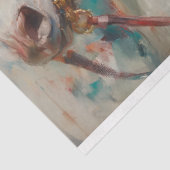 Patriotische Frau am Horseback mit Flaggendekoupag Seidenpapier (Ausschnitt)