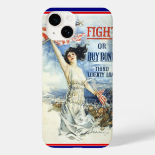 Patriotische Frau im Vintage-Stil mit amerikanisch Case-Mate iPhone 14 Hülle