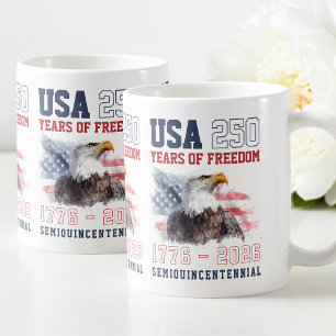 Patriotische Freiheit Amerikas 250. Jubiläum Kaffeetasse