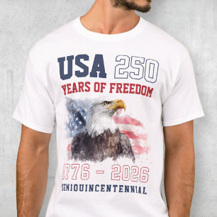 Patriotische Freiheit Amerikas 250. Jubiläum T-Shirt