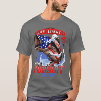 Patriotische Freiheit beim Fischfang und Verfolgun T-Shirt