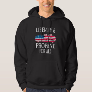 Patriotische Freiheit und Propan für alle US-Flagg Hoodie