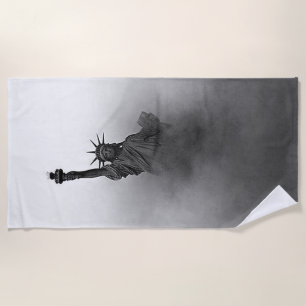 Patriotische Freiheitsstatue New York American Fog Strandtuch