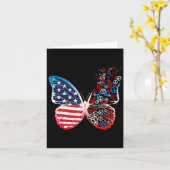 Patriotische Friedenszeichen 4. Juli US-Flagge Karte (Gelbe Blume)
