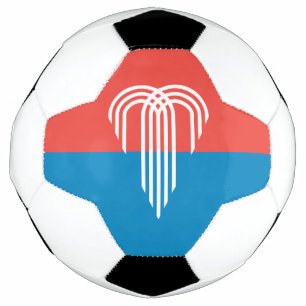 Patriotische Fußball-Ball mit Flagge von Kansas Ci Fußball