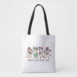Patriotische Gans auf freiem Fuß | 4. Juli Tasche