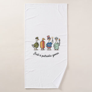 Patriotische Gans Vintage-Gravur Lustiges USA-Shir Badehandtuch