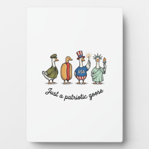 Patriotische Gans Vintage Gravur Lustiges USA-Shir Fotoplatte