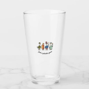 Patriotische Gans Vintage-Gravur Lustiges USA-Shir Glas