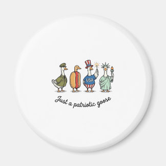 Patriotische Gans Vintage Gravur Lustiges USA-Shir Magnet