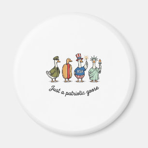 Patriotische Gans Vintage-Gravur Lustiges USA-Shir Magnet