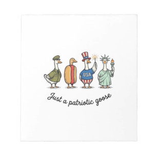 Patriotische Gans Vintage Gravur Lustiges USA-Shir Notizblock
