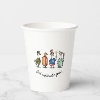 Patriotische Gans Vintage Gravur Lustiges USA-Shir Pappbecher