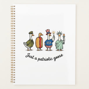 Patriotische Gans Vintage-Gravur Lustiges USA-Shir Planer