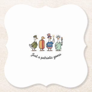 Patriotische Gans Vintage Gravur Lustiges USA-Shir Untersetzer