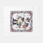 Patriotische Gans Vintage-Stich Fleecedecke (Vorderseite (Horizontal))