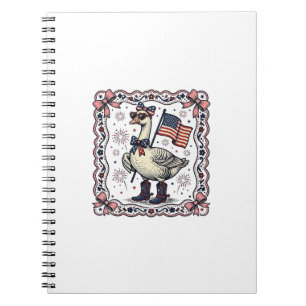 Patriotische Gans Vintage-Stich Notizblock