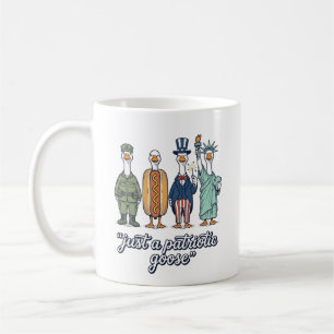Patriotische Gänse-Aufstellung Vintage-Vector-Shir Kaffeetasse