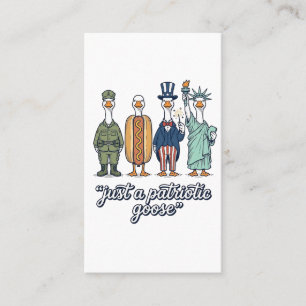 Patriotische Gänse-Aufstellung Vintage-Vector-Shir Visitenkarte