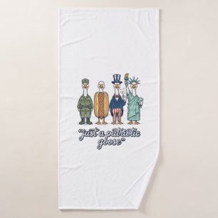 Patriotische Gänseaufstellung Vintage-Vector-Shirt Badehandtuch