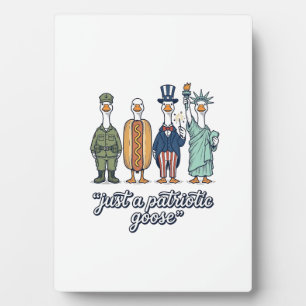 Patriotische Gänseaufstellung Vintage-Vector-Shirt Fotoplatte