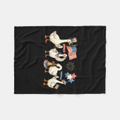 Patriotische Gänseparade 4. Juli-Feier Fleecedecke (Vorderseite (Horizontal))