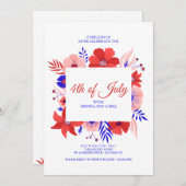 Patriotische Garden-Party Einladung (Vorne/Hinten)