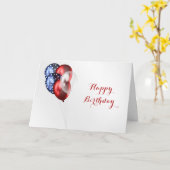 Patriotische Geburtstagsfeier Karte (Gelbe Blume)