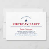 Patriotische Geburtstagspartei Einladung (Vorderseite)