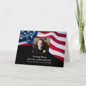 Patriotische Gedenkfeier der amerikanischen Flagge Dankeskarte (Vorderseite)