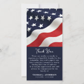 Patriotische Gedenkfeier für die amerikanische Fla Dankeskarte (Vorderseite)