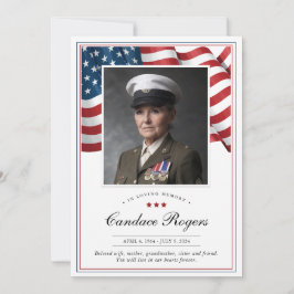 Patriotische Gedenkkarte Dankeschön Karte