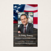 Patriotische Gedenkkarte Foto Beerdigung Gebetskar (Vorderseite)