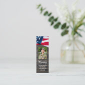 Patriotische Gedenkkarte Foto Beerdigung Gefallen Telefonnummerkarte (Stehend Vorderseite)