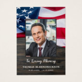 Patriotische Gedenkkarte Veteran Beerdigungskarte (Vorderseite)