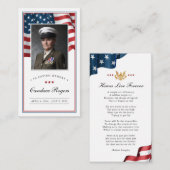 Patriotische Gedenkkarte Visitenkarte (Vorne/Hinten)