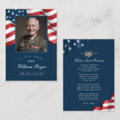 Patriotische Gedenkkarte Visitenkarte (Vorne/Hinten)