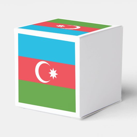 Patriotische Gefälligkeitsbox mit Flagge Aserbaids Geschenkschachtel (Rückseite)