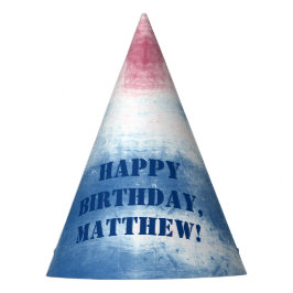 Patriotische Gefärbte Krawatte Rotes Blaues Person Partyhütchen