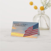 Patriotische geflochtene Platzkarte (Rückseite)