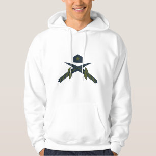 Patriotische gekreuzte Schwerter und Stern Militär Hoodie