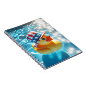 Patriotische Gelbe Gummiente im Pool Notizblock (Rechte Seite)