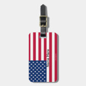 PATRIOTISCHE GEPÄCKTAGS - KUNSTBAR - NAME HINZUFÜG GEPÄCKANHÄNGER (Vorderseite vertikal)