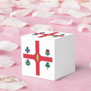 Patriotische Geschenkbox mit Flagge von Montreal Geschenkschachtel