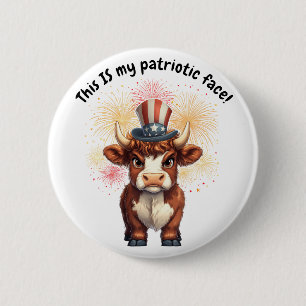 Patriotische Gesichtshühner Button