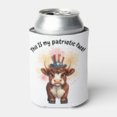 Patriotische Gesichtshühner Dosenkühler (Kanne Vorderseite)
